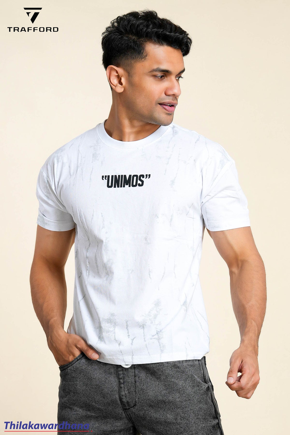 Trafford Graphic Print Crew Neck T Shirt