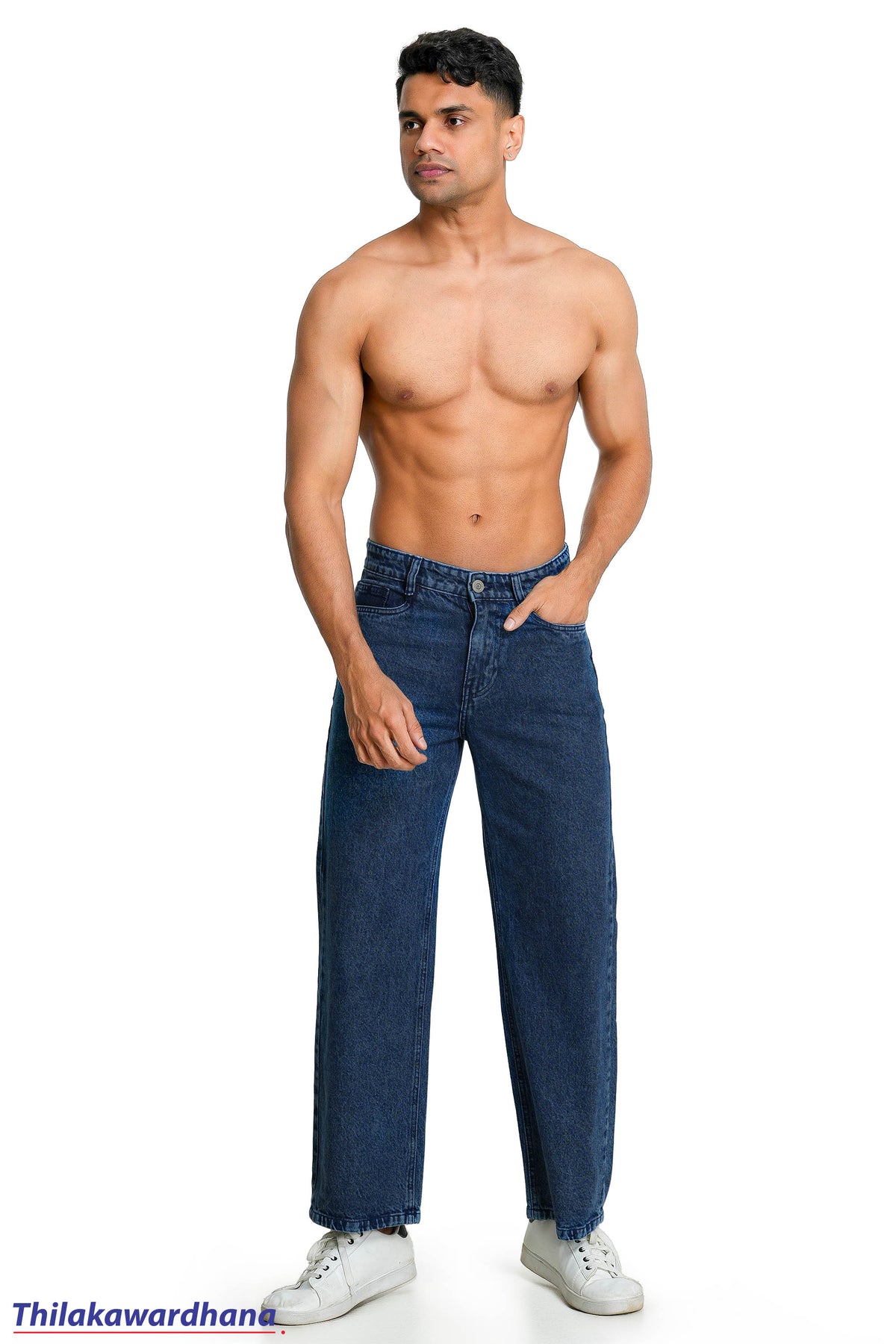 Dark Washed Regular Fit Jean