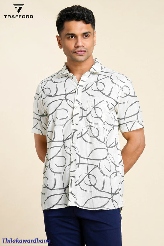 Trafford Minimalist Abstract Print Shirt