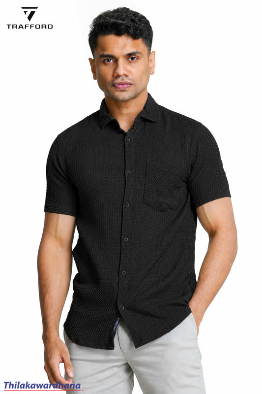 Trafford UrbanWeave Olive Textured Shirt