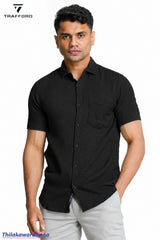 Trafford UrbanWeave Olive Textured Shirt
