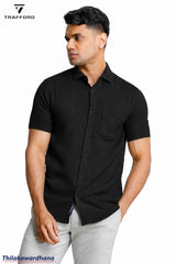 Trafford UrbanWeave Olive Textured Shirt