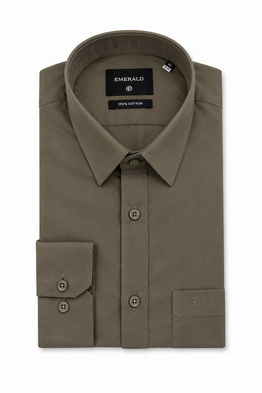 Emerald Formal Slim Fit Long Sleeve Shirt - Green Aqua
