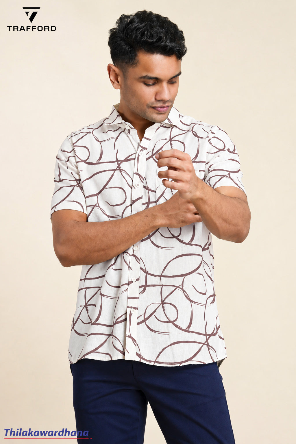 Trafford Minimalist Abstract Print Shirt