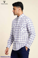 Trafford Long Sleeve Checked Shirt
