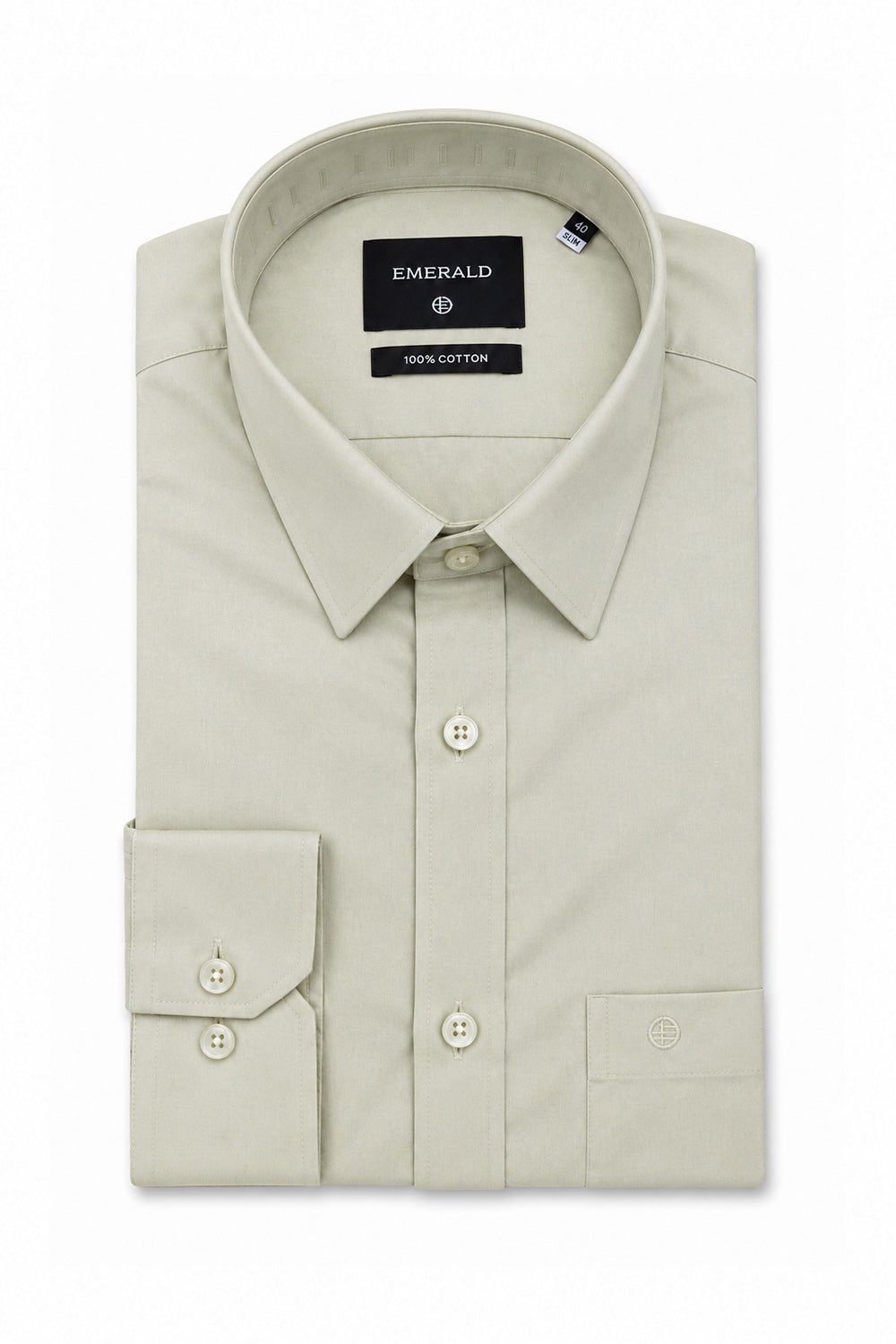 Emerald Formal Slim Fit Long Sleeve Shirt - Green Holid
