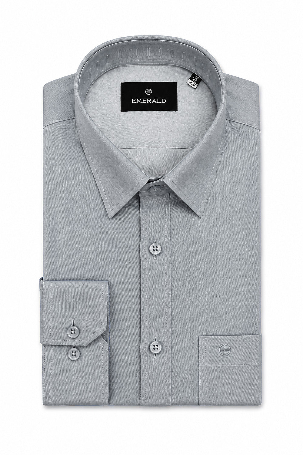 Emerald Formal Slim Fit Long Sleeve Shirt - Powder