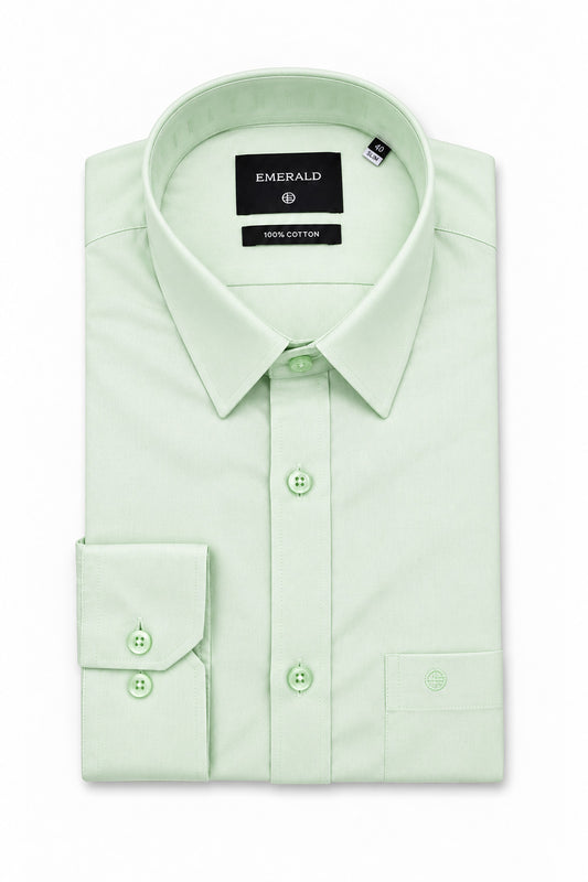 Emerald Formal Slim Fit Long Sleeve Shirt - Green