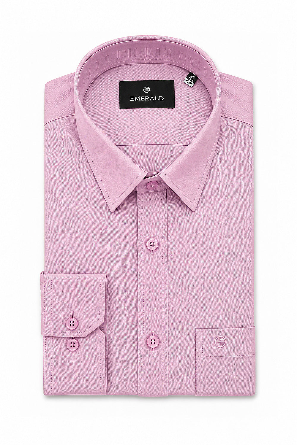 Emerald Formal Oxford Slim Fit Long Sleeve Shirt - Pink Nectar