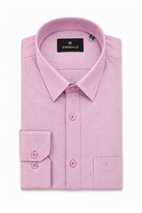 Emerald Formal Oxford Slim Fit Long Sleeve Shirt - Pink Nectar
