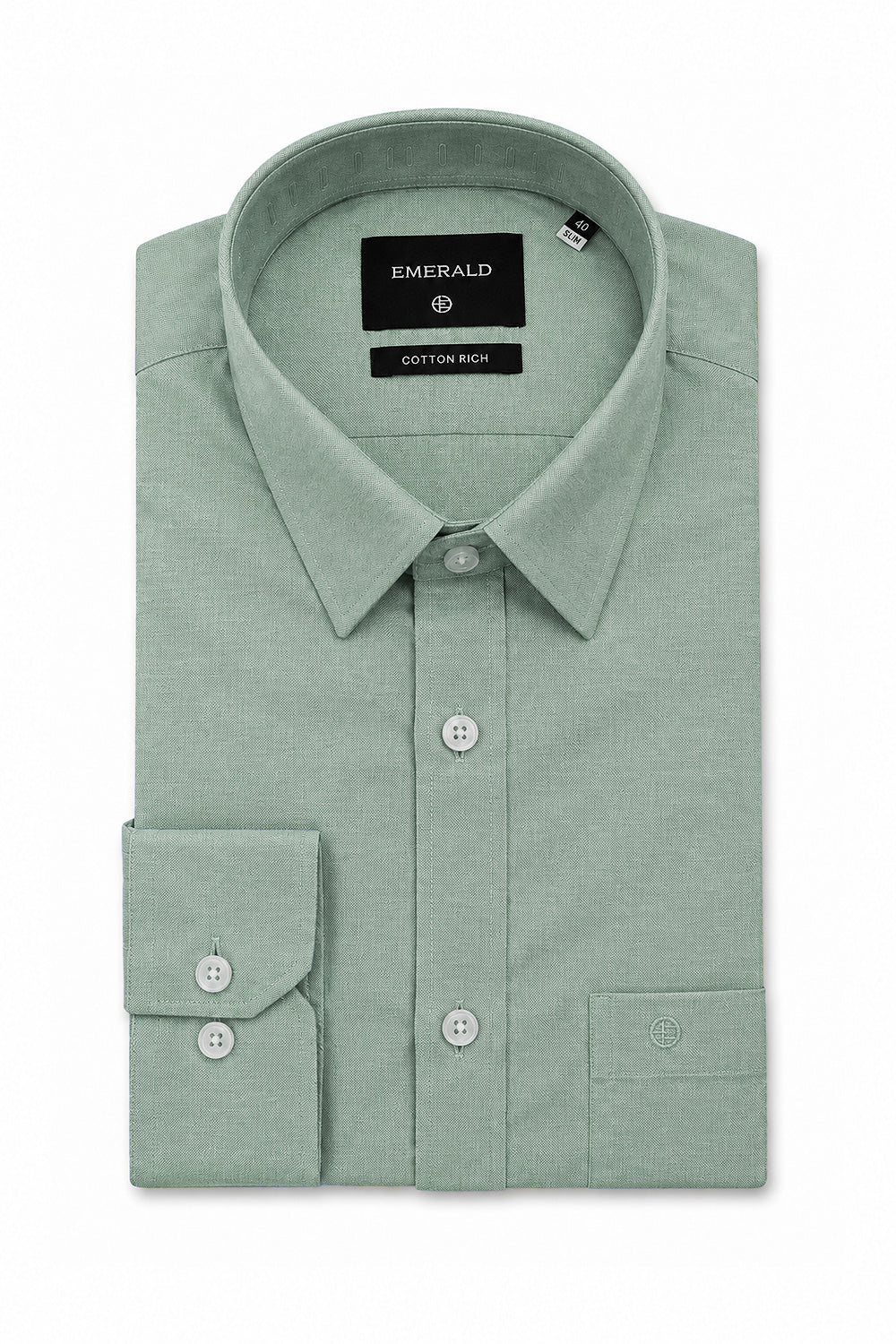Emerald Formal Oxford Slim Fit Long Sleeve Shirt - Blue Aquife