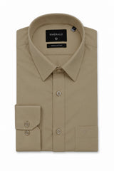 Emerald Formal Slim Fit Long Sleeve Shirt - Brown Brown