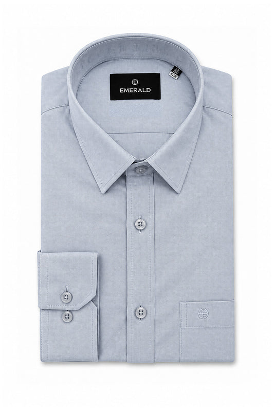 Emerald Formal Oxford Slim Fit Long Sleeve Shirt - High Rice