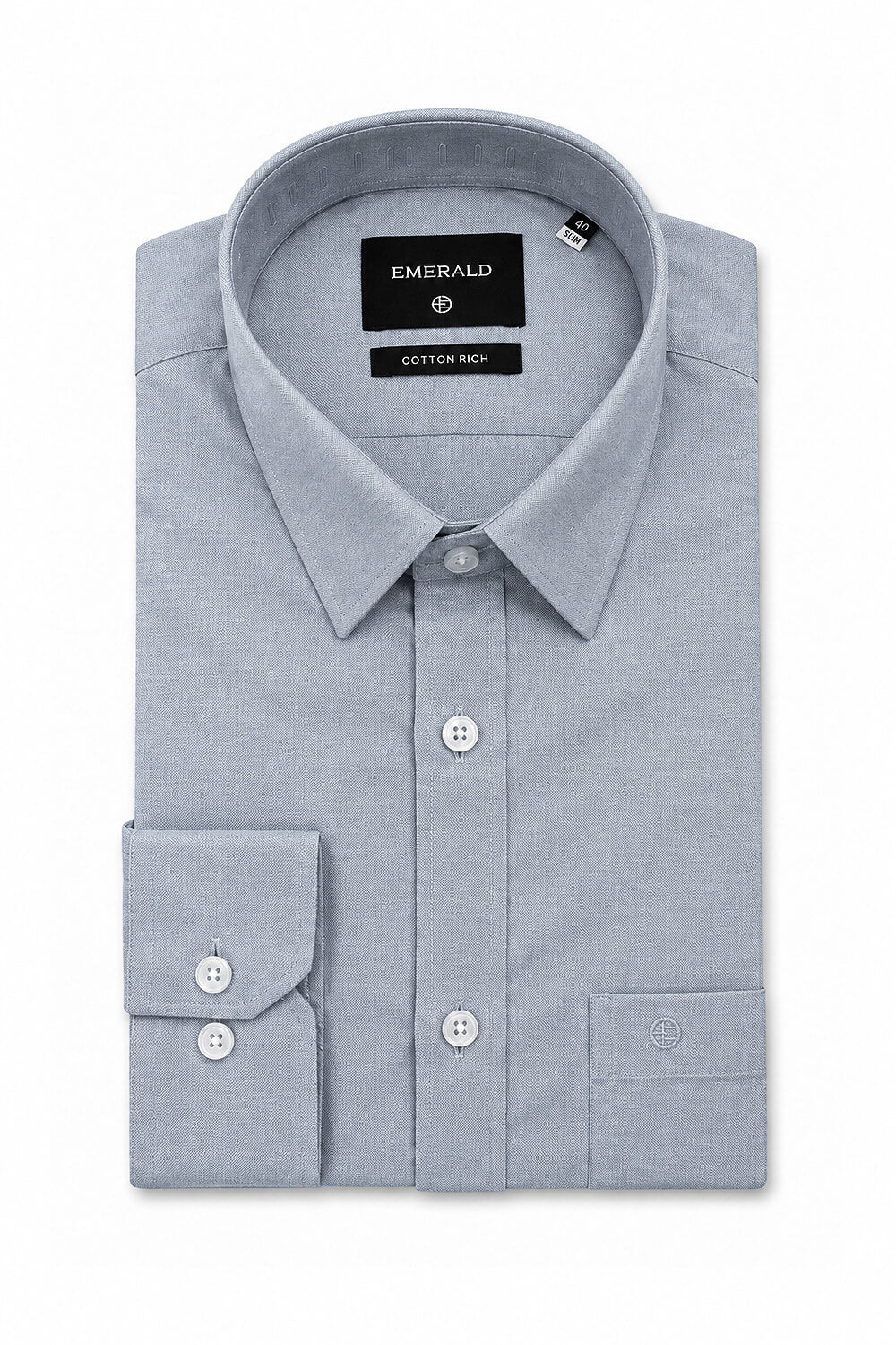 Emerald Formal Oxford Slim Fit Long Sleeve Shirt - High Rice