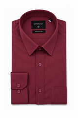 Emerald Formal Slim Fit Long Sleeve Shirt - Brick