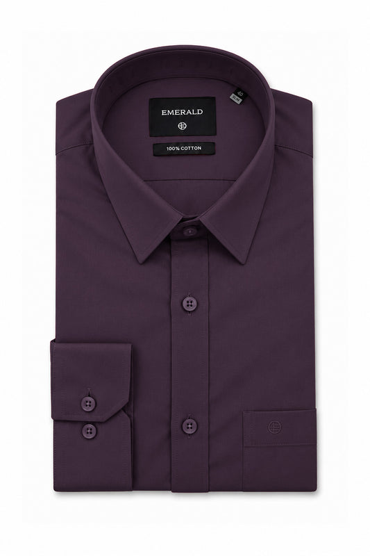 Emerald Formal Slim Fit Long Sleeve Shirt - Purple Pris