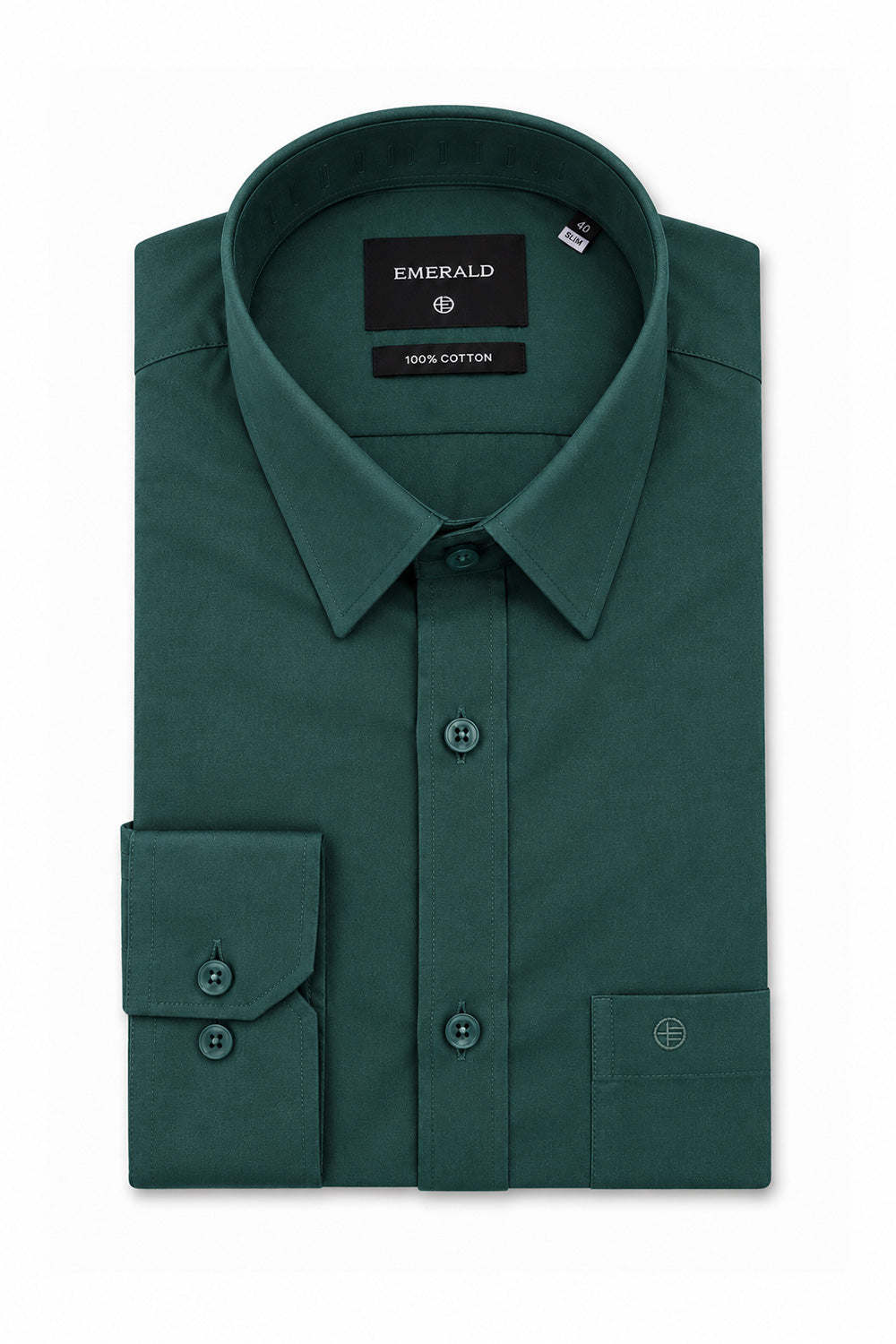 Emerald Formal Slim Fit Long Sleeve Shirt - Green Pond