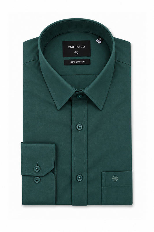 Emerald Formal Slim Fit Long Sleeve Shirt - Green Pond