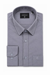 Emerald Formal Slim Fit Long Sleeve Shirt - Castor Grey