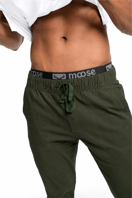 Moose Men’s Woven Jogger Pants - Forestry Green