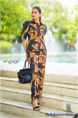 Engage Printed 2pcs Dress Set