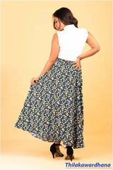 Aura Printed Maxi Skirt - Free Size