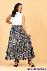 Aura Printed Maxi Skirt - Free Size