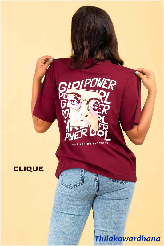 Clique Girl Power Premium Oversized T Shirt