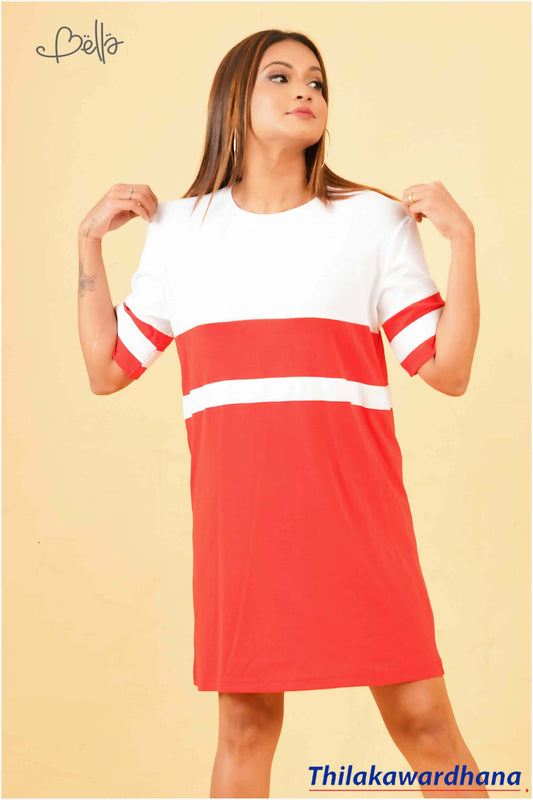 Bella Sporty Striped Shift Dress