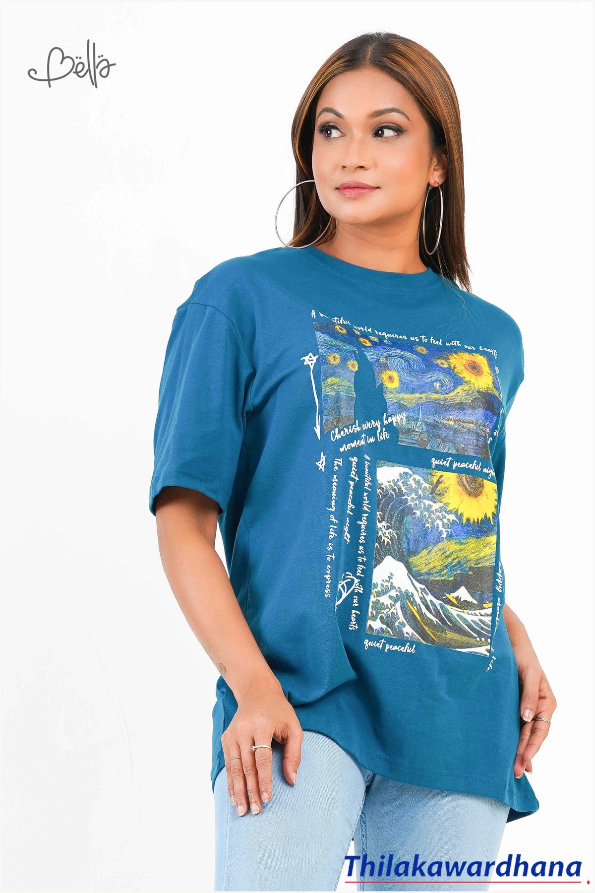 Bella Graphic Printed Oversized T Shirt