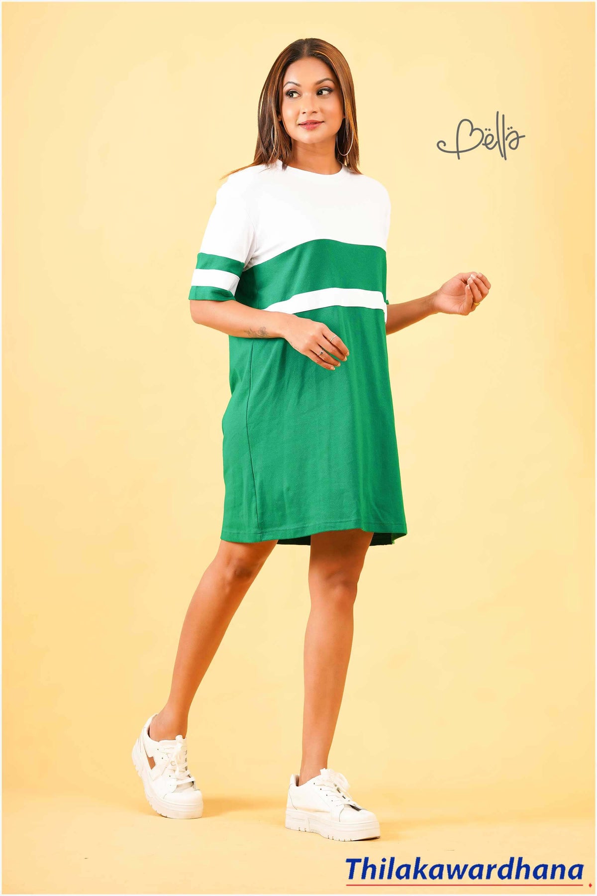 Bella Sporty Striped Shift Dress