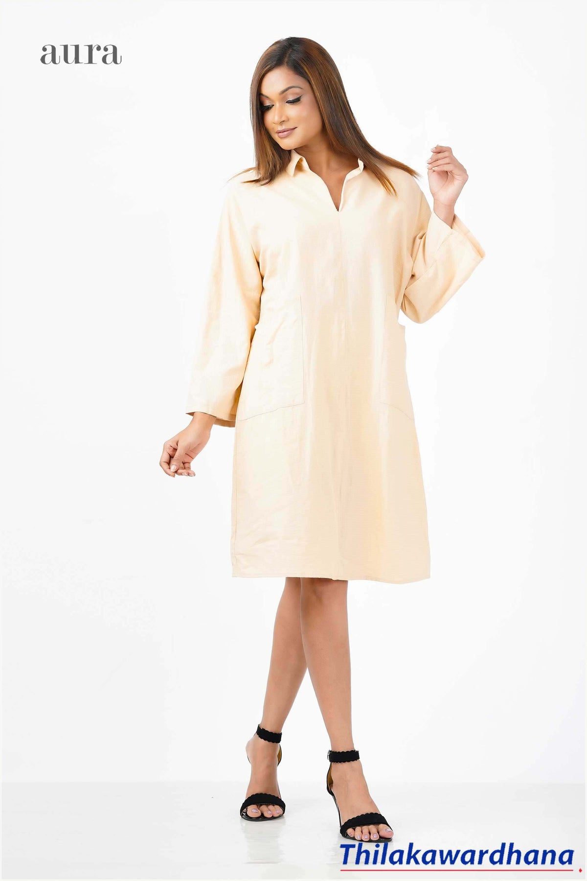 Aura Long Sleeve Shift Dress