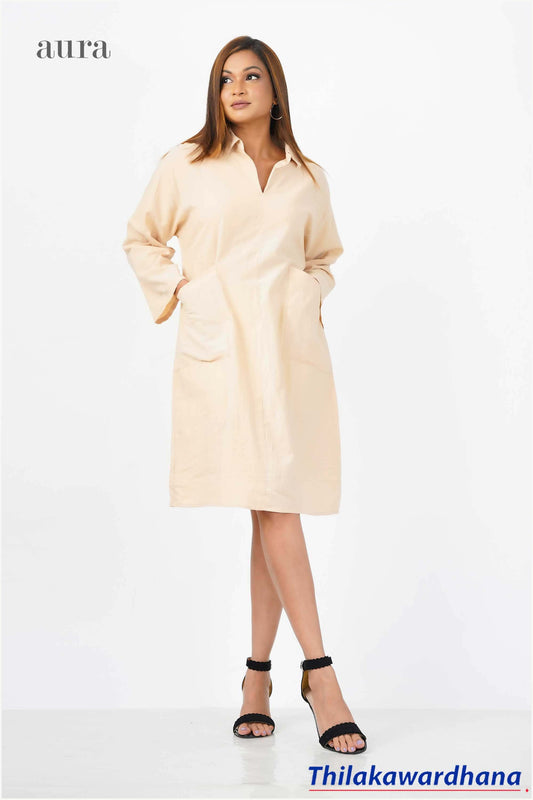 Aura Long Sleeve Shift Dress