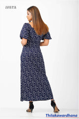 Aura Smocked Printed Maxi Dress