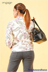 Engage Long Sleeve Printed Top