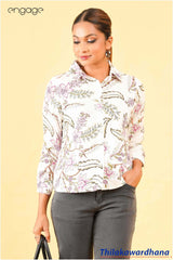 Engage Long Sleeve Printed Top