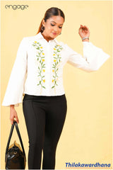 Engage Embroidered Linen Top