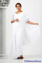 Cutlon White Saree