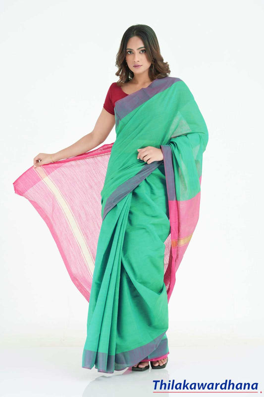 Printed Linen Cotton Saree