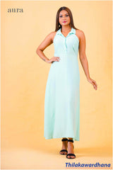 Aura Sleeveless Waist Belted Maxi Dress