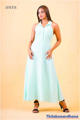 Aura Sleeveless Waist Belted Maxi Dress