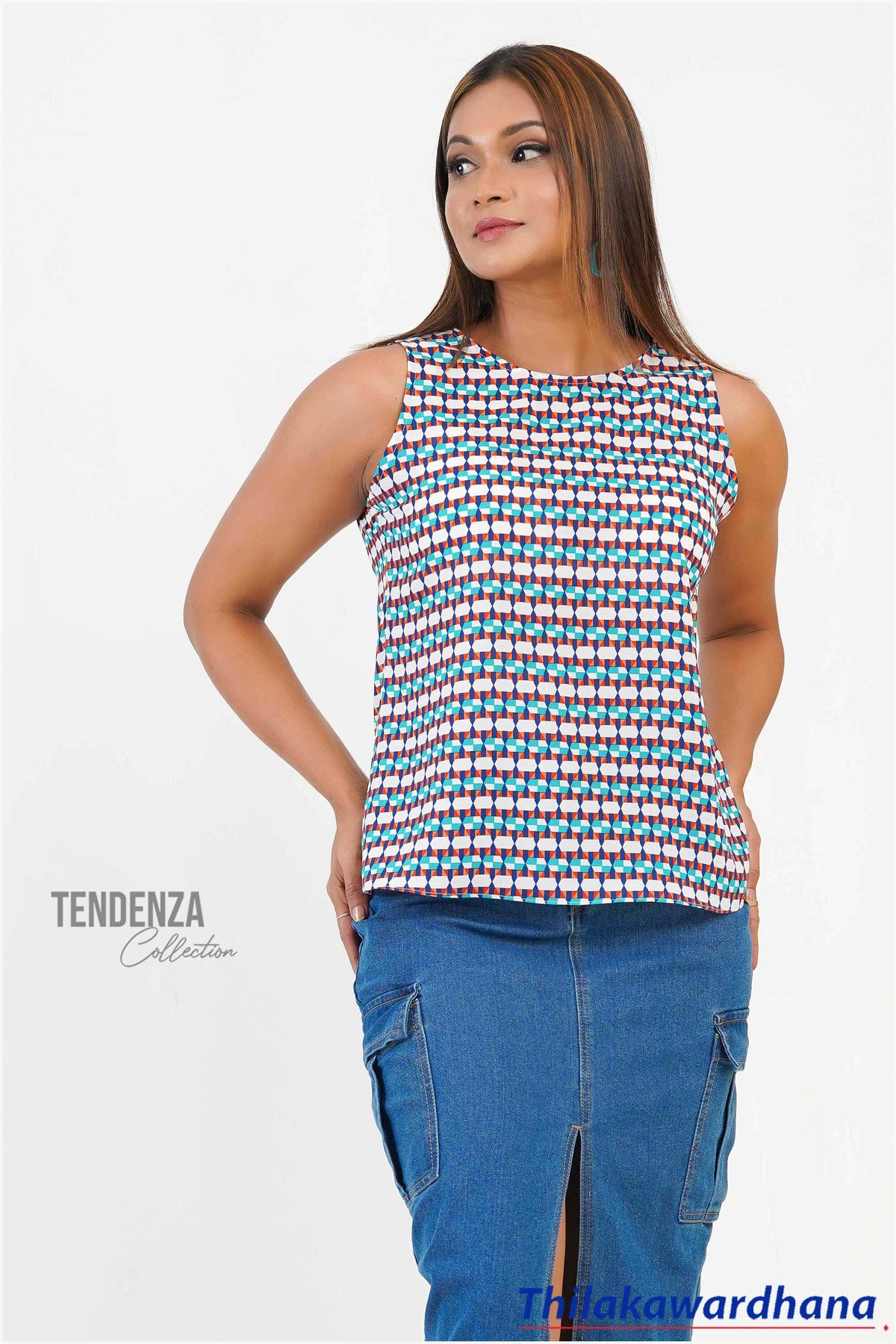 Tendenza Printed Sleeveless Top