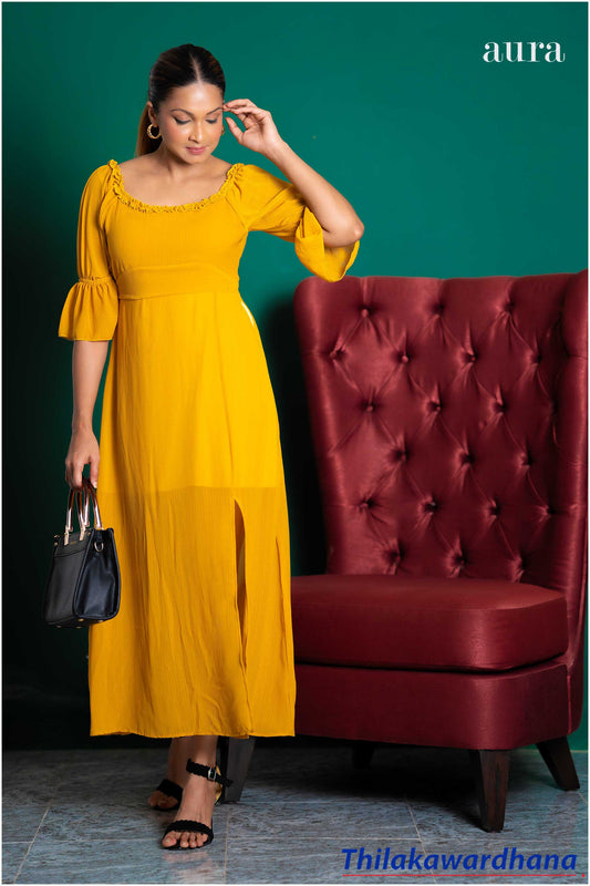 Aura Yellow Dream Maxi Dress