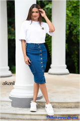 High Waist Denim Skirt