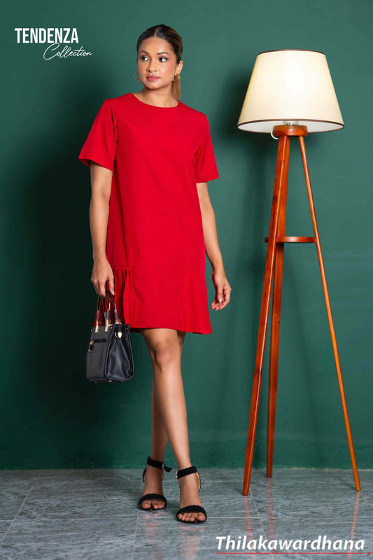 Tendenza Hem Pleated Shift Dress