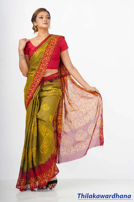 Printed Batik Saree