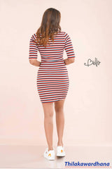 Aura Striped Bodycon Dress