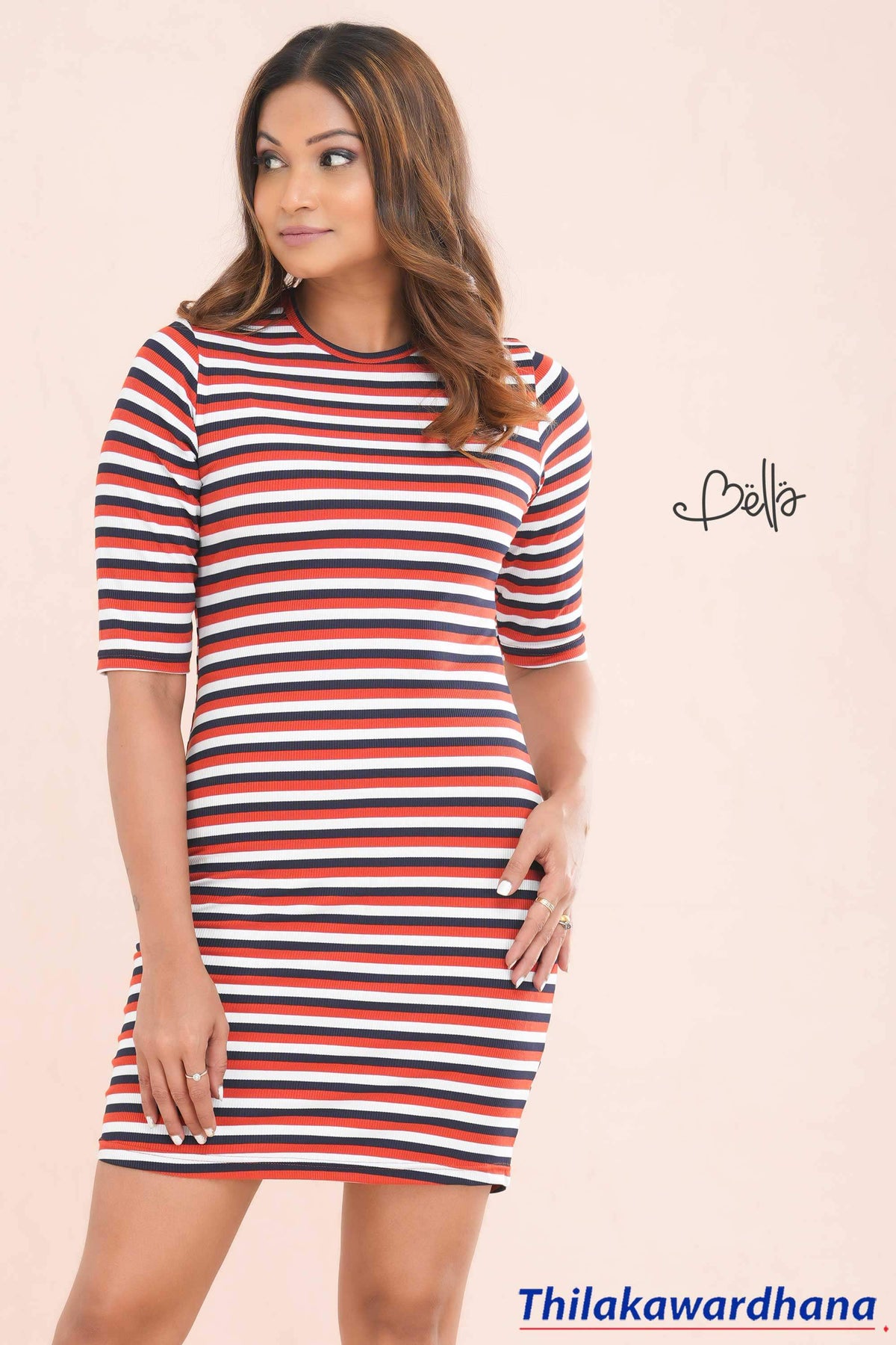 Aura Striped Bodycon Dress