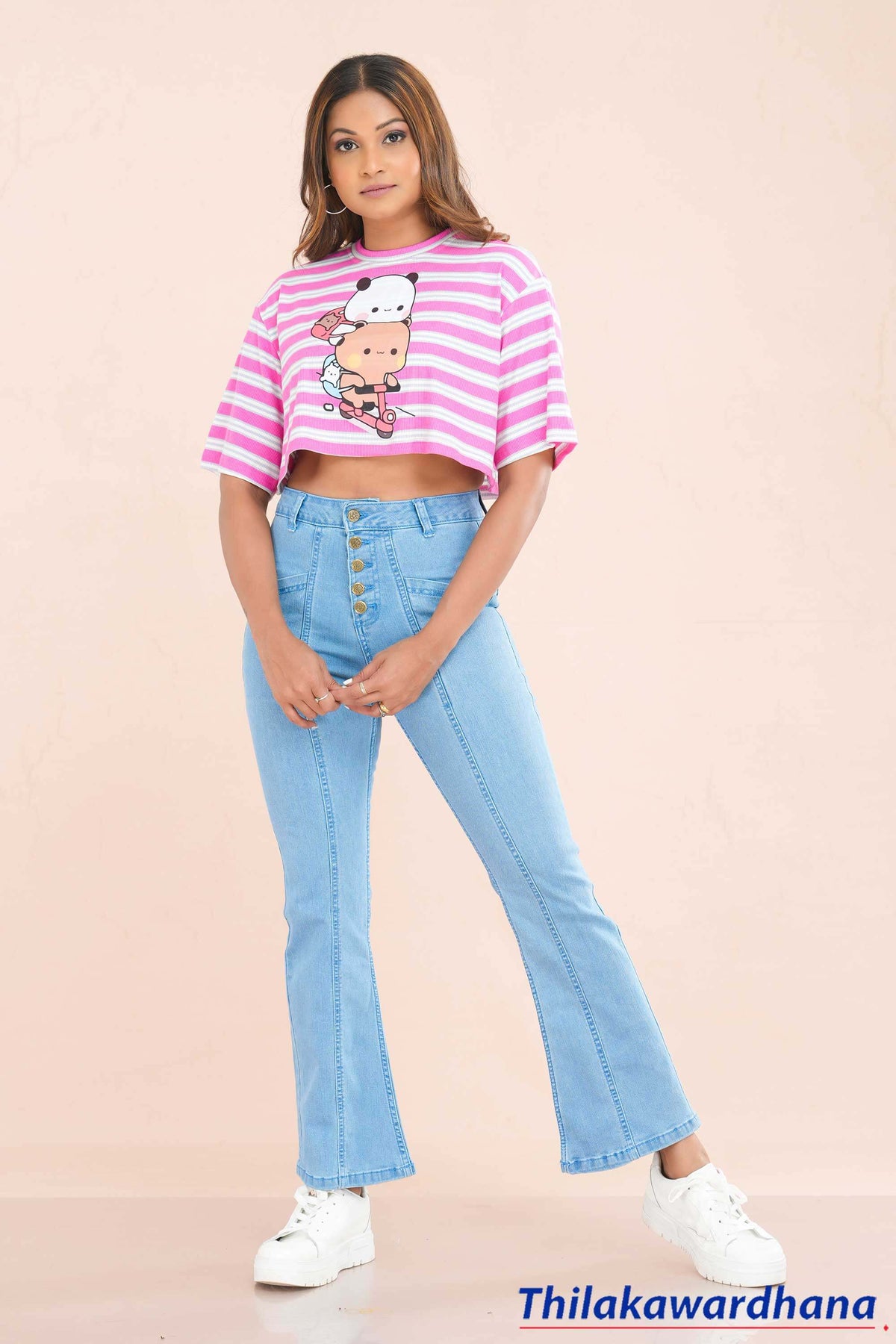 High Waist Seam Detailed Jean