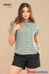 Tendenza Button down Flap Pocket Top